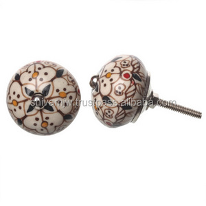 Metier New Arrival Wholesale Factory Supply Cheap Decorative Hand Painted Ceramic Door Knobs | Handmade Ceramic Fancy Door Knobs