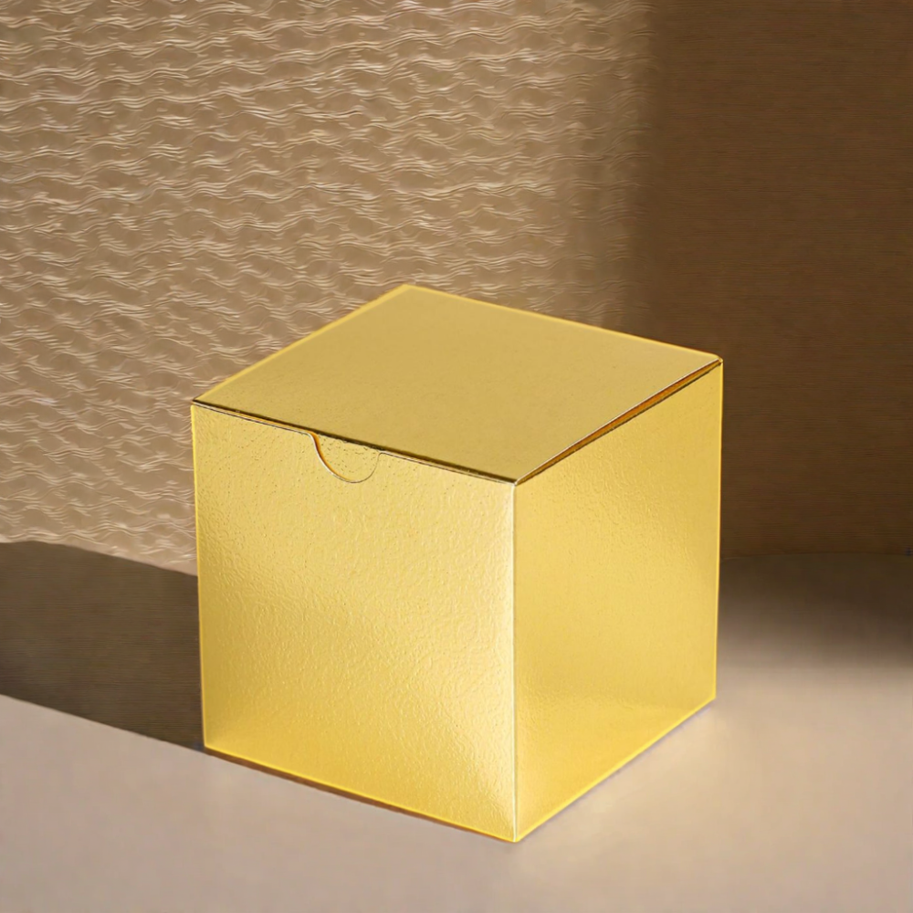 Glossy Gold Paper Boxes for Candy Treats Gifts-Small Favor Boxes for Birthday Wedding Holiday Christmas Parties