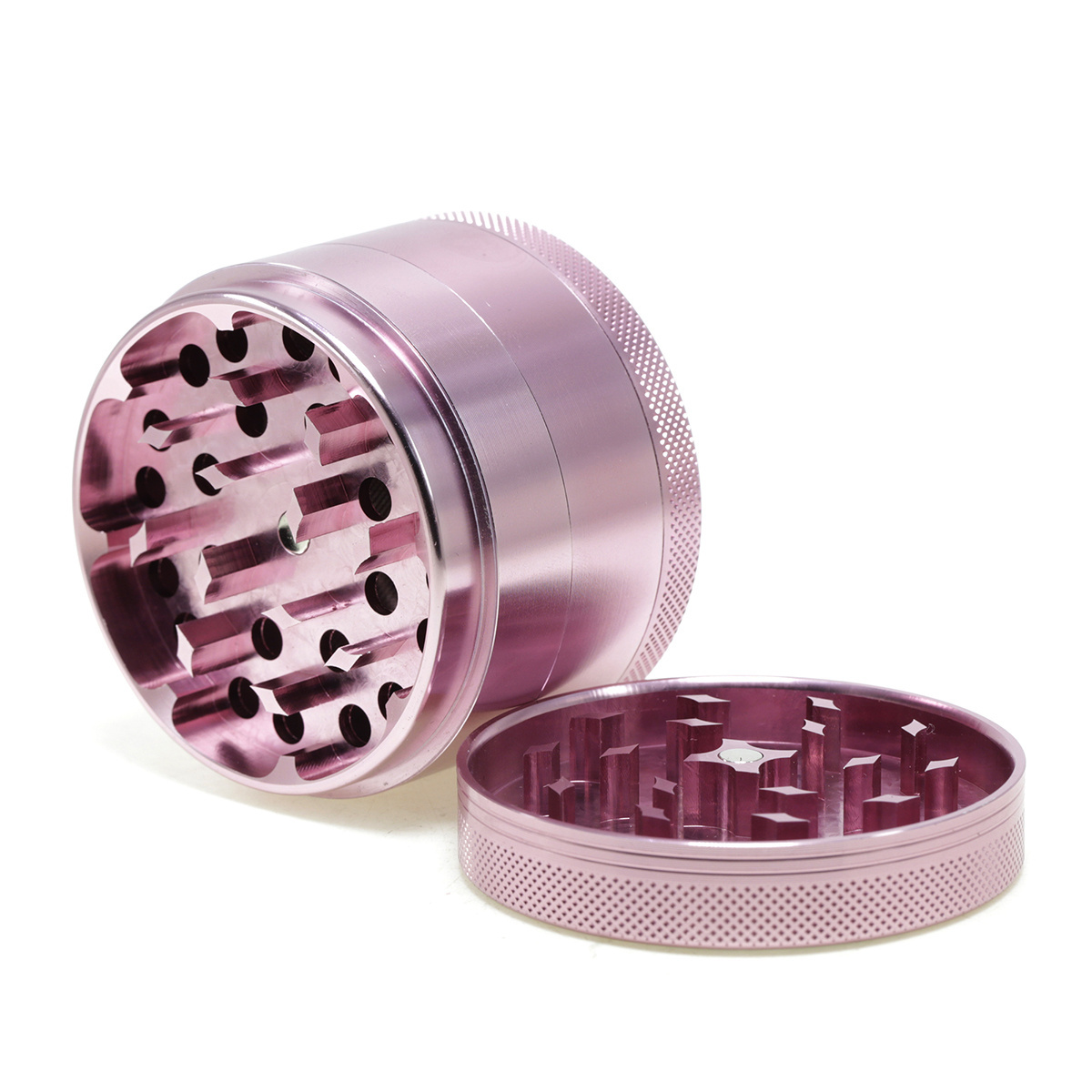 2.5 Inches with Glitters aluminum alloy 4-layer crusher Pink Grinder  grinder smoking accessories  6170-2