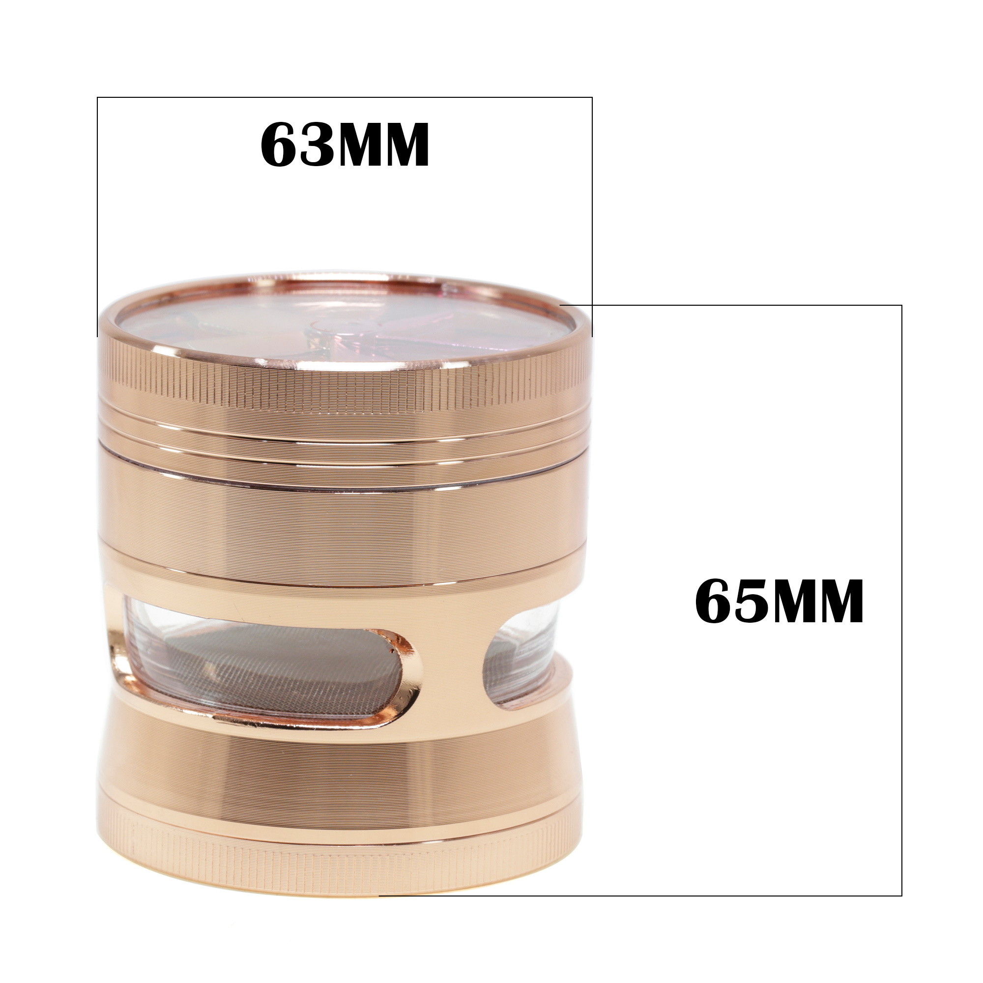 4-layer 63mm zinc alloy pretty grinders for girl smoking accessories M00024