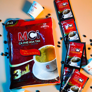 Vietnam HACCP HALAL Certification OEM Bulk Caffeinated Instant coffee 3in1 With 16g/sachet x 50 sachets/ bag