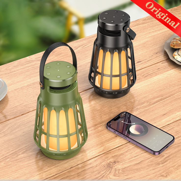 2024 innovation TWS waterproof outdoor garden speaker stereo lanterns 10w Flame light Speakers