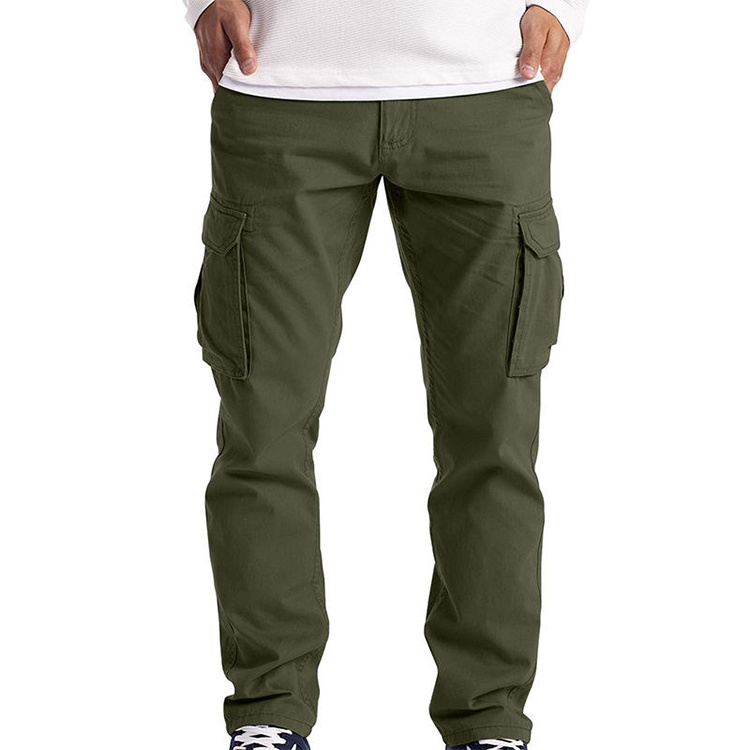 wholesale cargo pants outdoor hiking cotton cargo pants men streetwear casual straight multi pocket cargo pants men