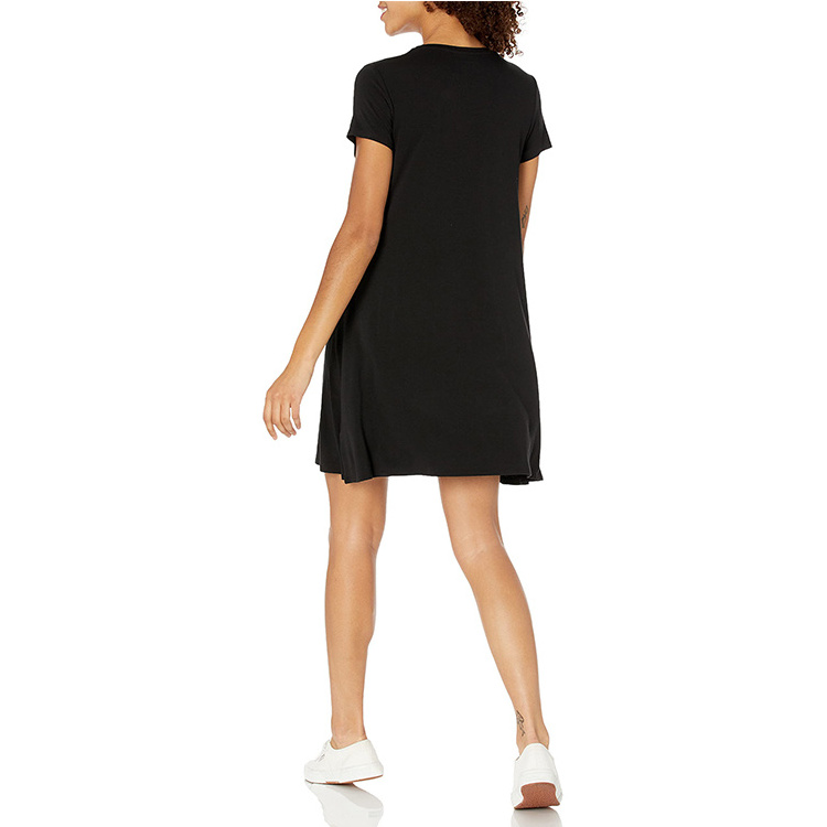 Factory Price Oem Custom Dress O Neck Ropa De Mujer Blank T Shirt Dress Women Dress