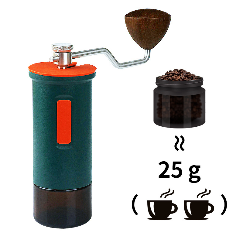 Hot Sale coffe machine 304 Stainless Steel Conical Burr Manual coffee grinder Hand Crank Coffee Grinder with Adjustable Setting