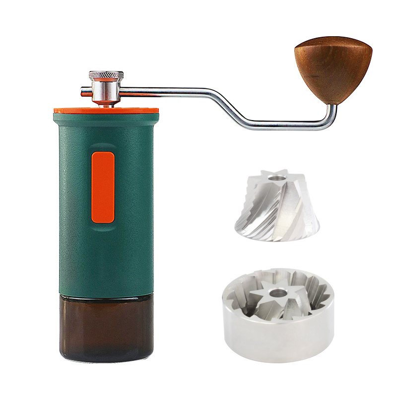 Hot Sale coffe machine 304 Stainless Steel Conical Burr Manual coffee grinder Hand Crank Coffee Grinder with Adjustable Setting