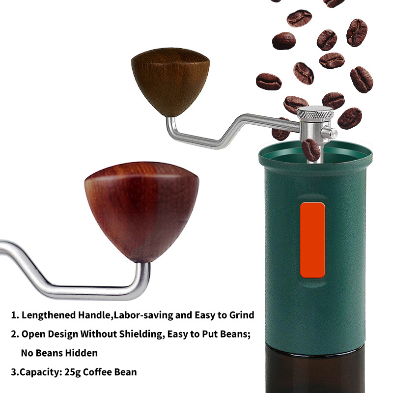 Hot sale home manual grinder Portable manual plastic body Coffee Grinder Hand crank coffee grinder with adjustable setting Mill