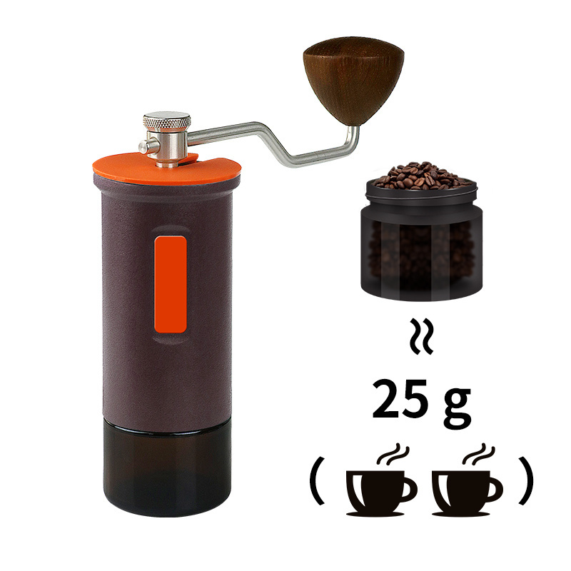 Travelling Portable Italian Manual Coffee Grinder mini espresso Hand Crank Coffee Grinder with Adjustable fineness Setting