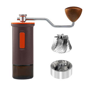 Factory hand grinder coffee 40mm Conical Burr Portable manual coffee beans grinder Plastic body hand crank  grinder