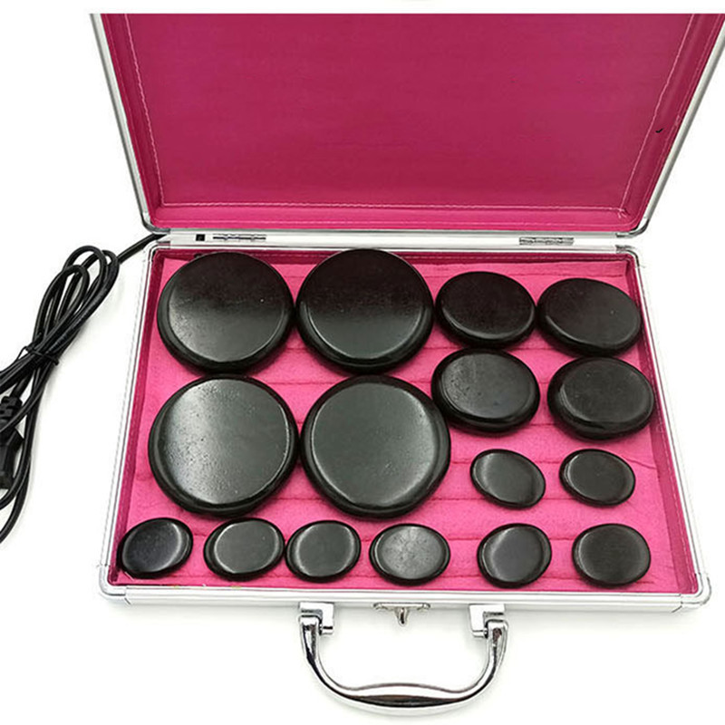 Various Auto Heat Hot Stone Massage Set In Stock Pedras Quentes Aquecedor Pierre Chaude Massage Piedras Masajes