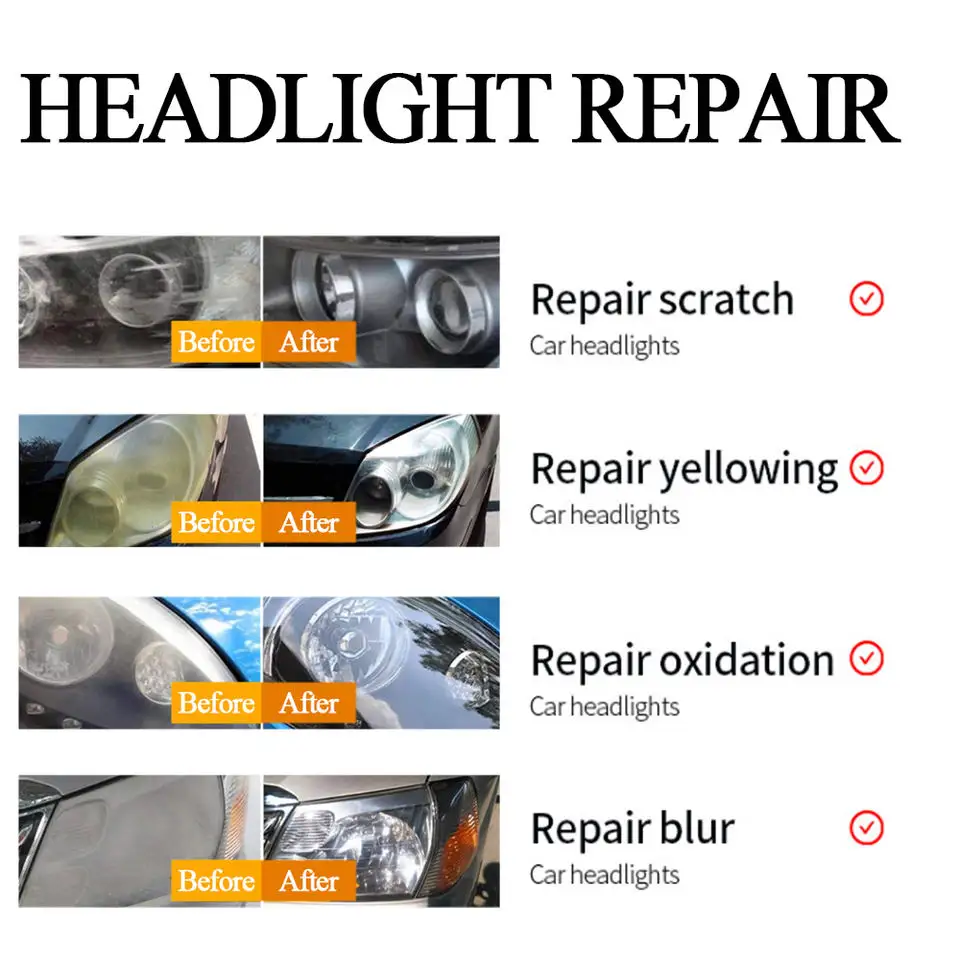 New 50ml Car Headlight Repair Coating Solution Repair Kit Anti Oxidation Anti-scratch Rearview Coating Polishing Liquid Agent