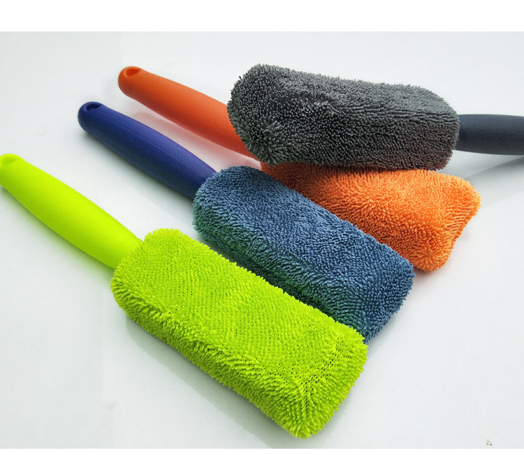 Factory Price Automobile Soft Bristle Tire Cleaning Brush Microfiber Car Wheel Tyre Rim Cleaning Brushes Washing Brush