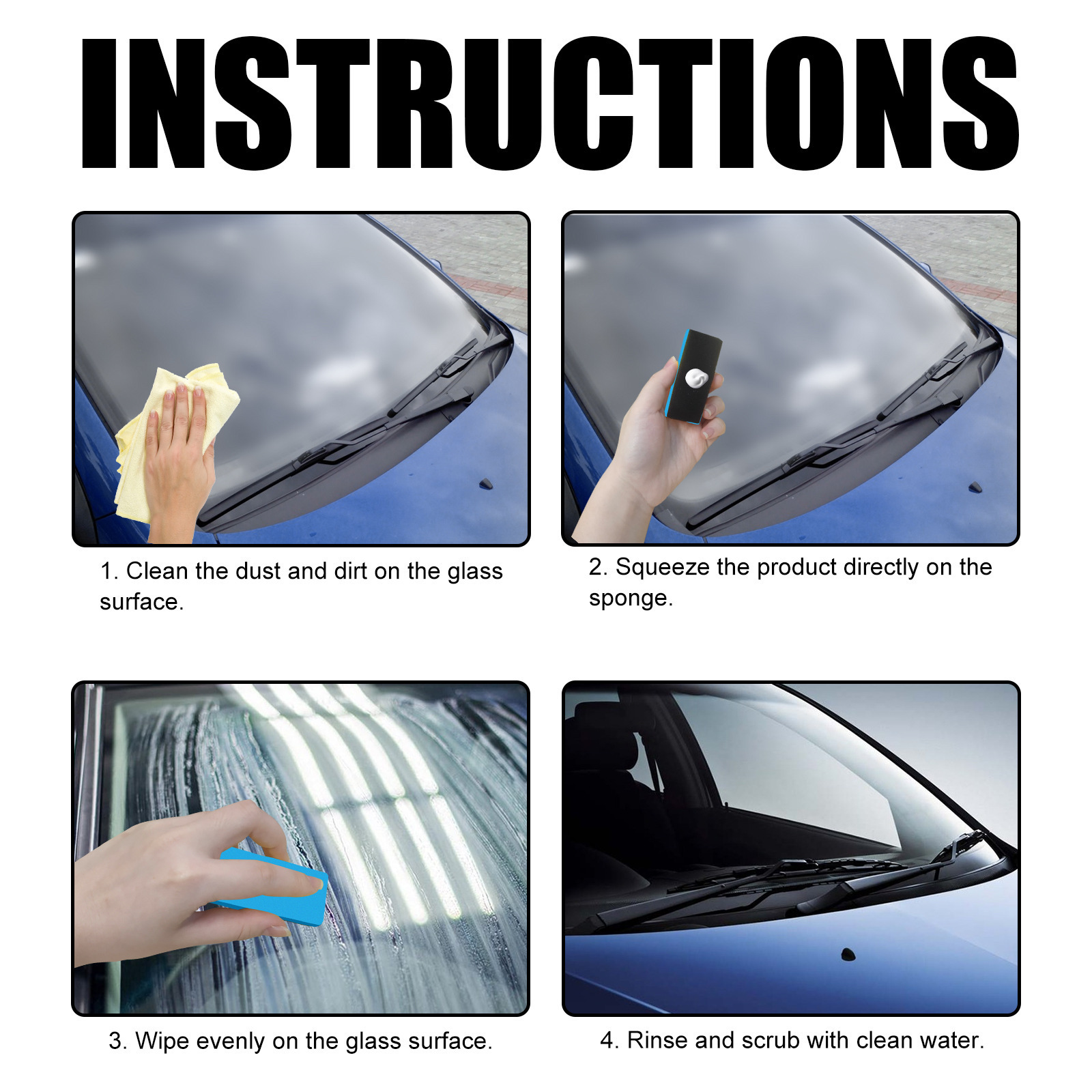 Car Care Glass oil film remover Car front windshield window decontamination rain removal oil film