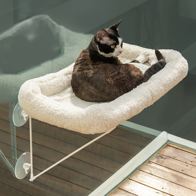 MewooFun Space Saving Cat Window Perch Sucker Window Hanging Cat Bed Window Hammock for Cat