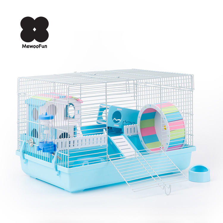 MewooFun Hamster Cage Luxury House Plastic Pet Carrier Hamster Cage Villa