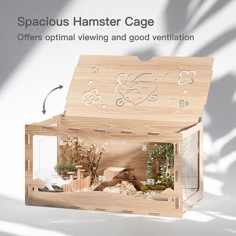 MewooFun Transparent Luxury X Large Hamster Cage Big Guinea Pig Cage