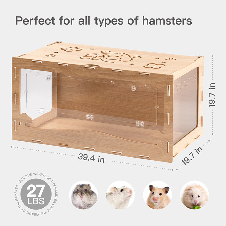 MewooFun Transparent Luxury X Large Hamster Cage Big Guinea Pig Cage