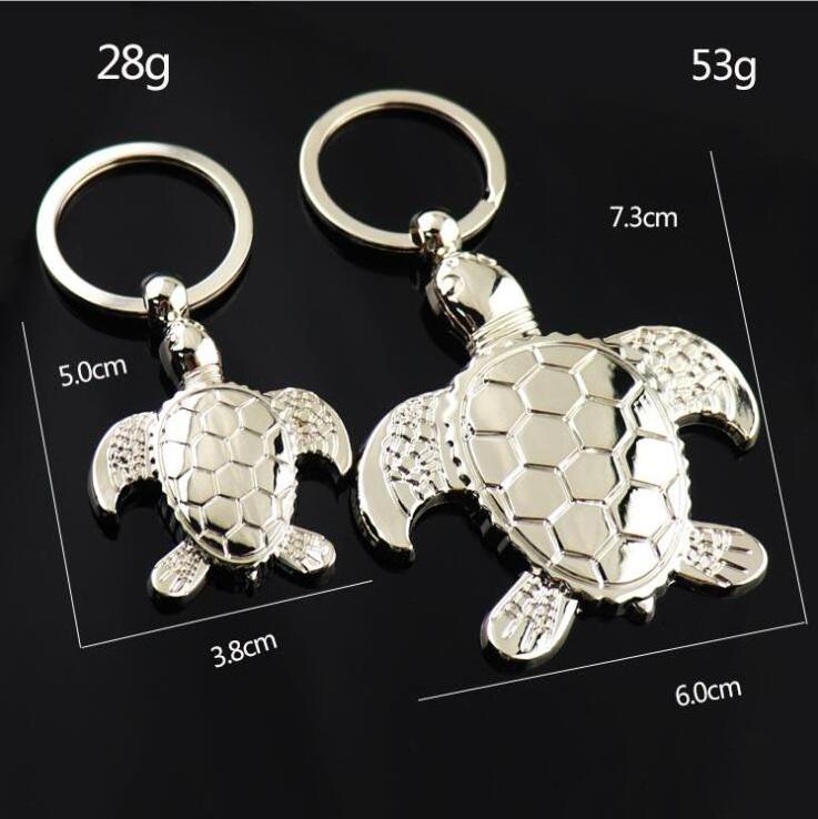 Custom Fashion Wholesale 3D Metal Mini Sea Turtle Keychain