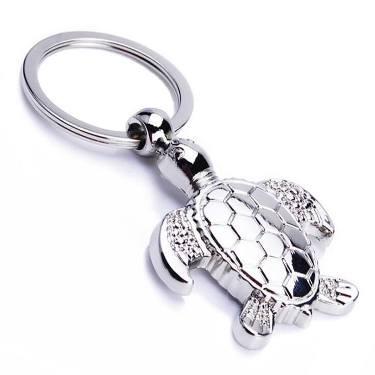 Custom Fashion Wholesale 3D Metal Mini Sea Turtle Keychain