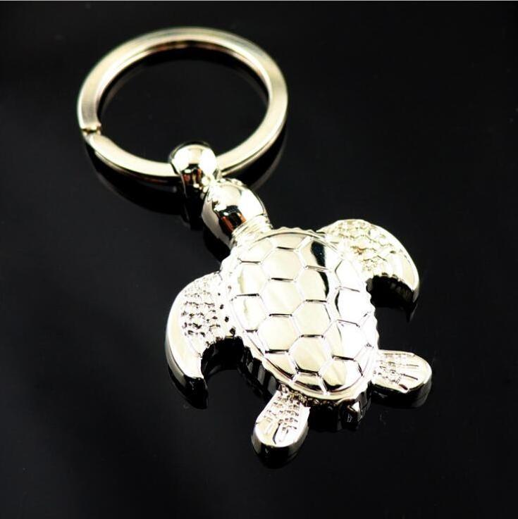 Custom Fashion Wholesale 3D Metal Mini Sea Turtle Keychain