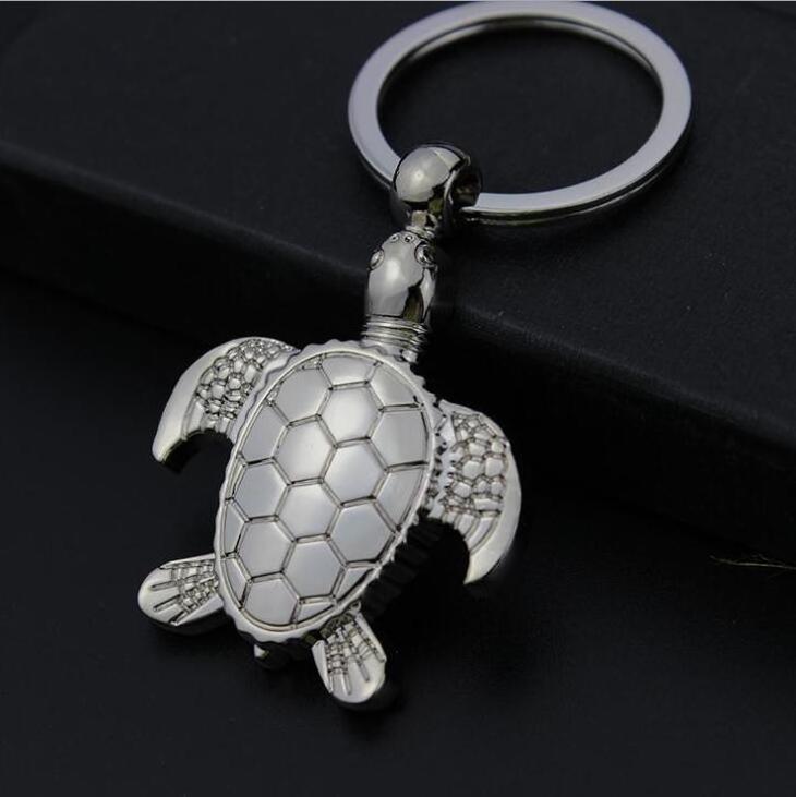 Custom Fashion Wholesale 3D Metal Mini Sea Turtle Keychain