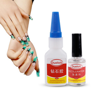 High Quality Professional manicure tools acrylic nail art glue bottle with brush nail decoration glue for false nail tips