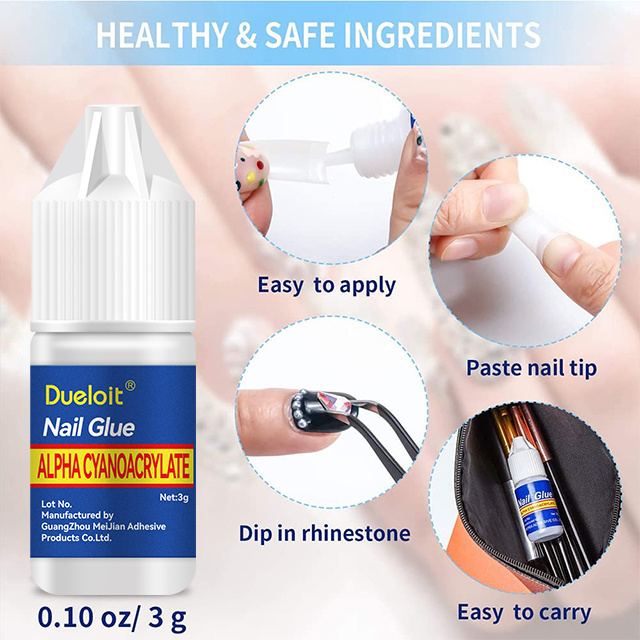 Nail Glue Wholesale Brush on Nail Glue 3g for Nail Tips Professional Fast Drying Bond Glue Accept Custom logo