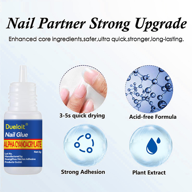 Nail Glue Wholesale Brush on Nail Glue 3g for Nail Tips Professional Fast Drying Bond Glue Accept Custom logo