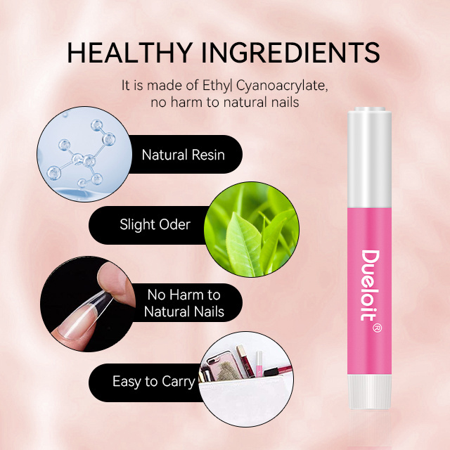 High Quality Waterproof Nail Glue Fast Dry Nails With Glue Long Lasting Press On Nails Glue