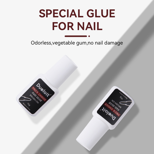 Nail Glue Wholesale Brush on Nail Glue 10g for Nail Professional Fast Drying Bond Glue Accept Custom logo