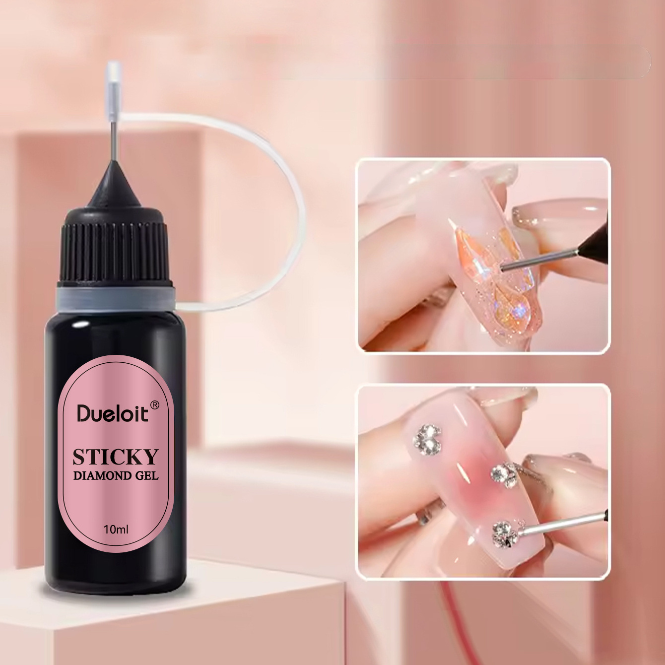 Super Strong Rhinestone Glue Gel 10ml Pen Tip Super Strong Adhesive Nail glue for diamond