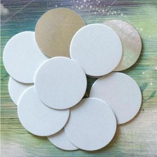 30mm 60mm Sublimation Aluminium Sheet sublimation inserts metal round sublimation blanks discs for jewelry