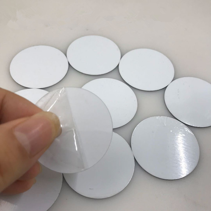 30mm 60mm Sublimation Aluminium Sheet sublimation inserts metal round sublimation blanks discs for jewelry