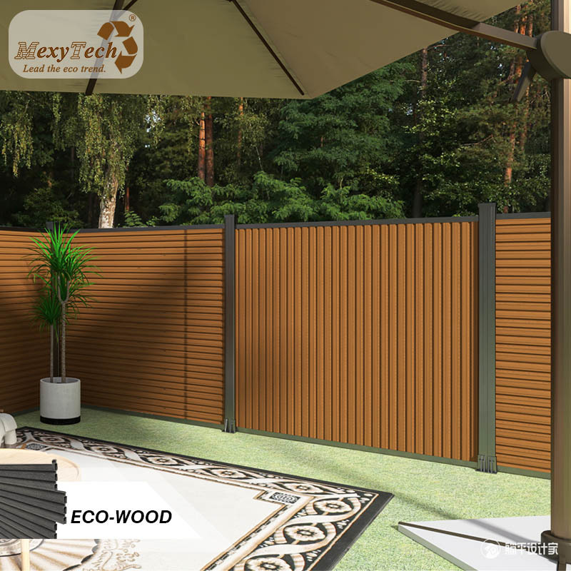 Exterior composite outdoor wall panel wpc boards fencing easy install privacy decking wpc fence panels