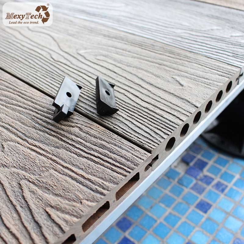 recycled plastic waterproof wood 3d wood-texture outdoor wpc decking for outdoor