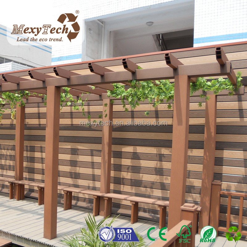 modern wpc designs wood pergola for outdoor gazebo from China