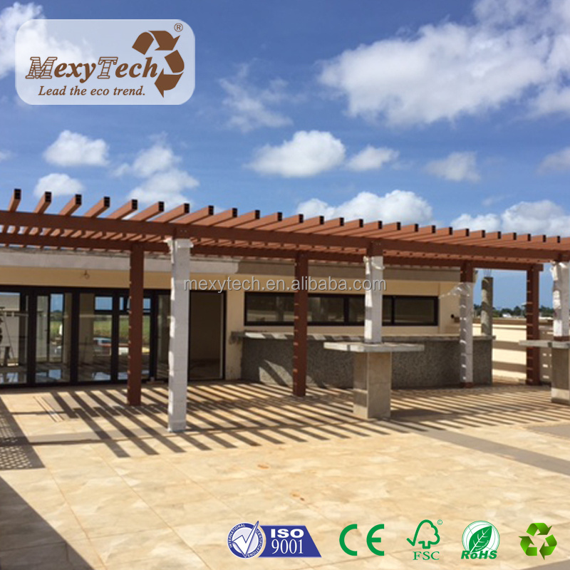 modern wpc designs wood pergola for outdoor gazebo from China