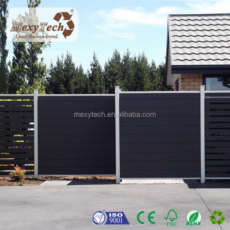 6x6 moden decorative synthetic wood composite house fence trellis fence panel garden