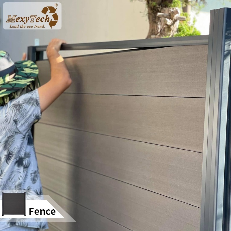 terrace privacy fence easy installation wood plastic composite fencing &trellis