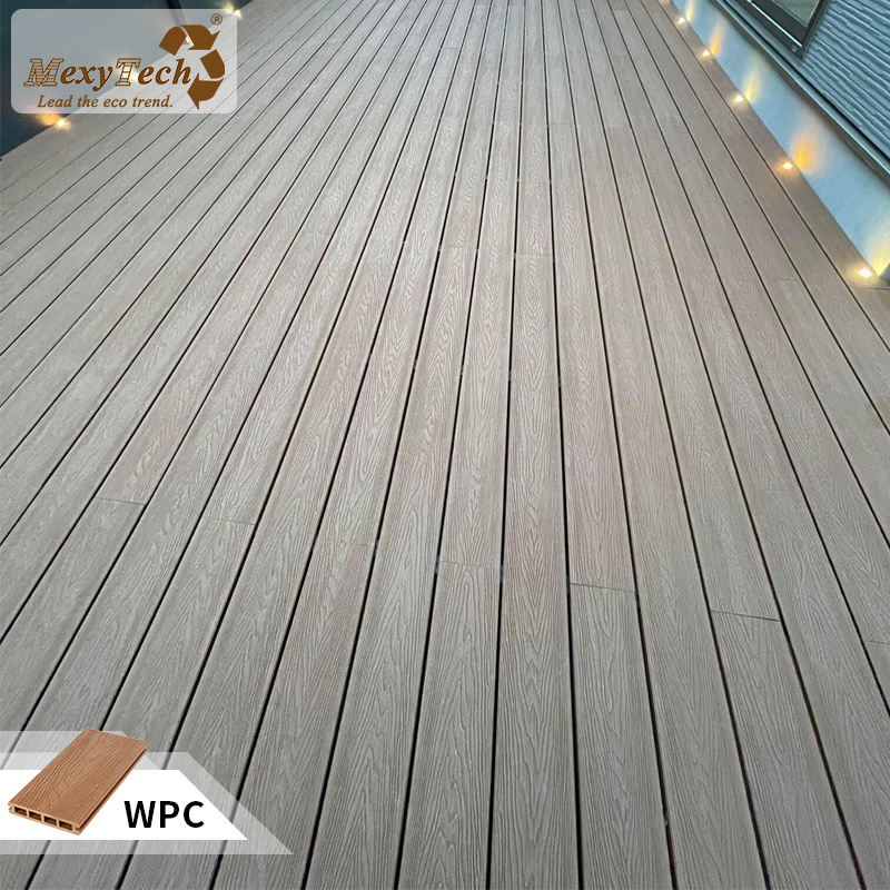 Outside floor decking outdoor 3d Co-extrusion wood plastic composite decking