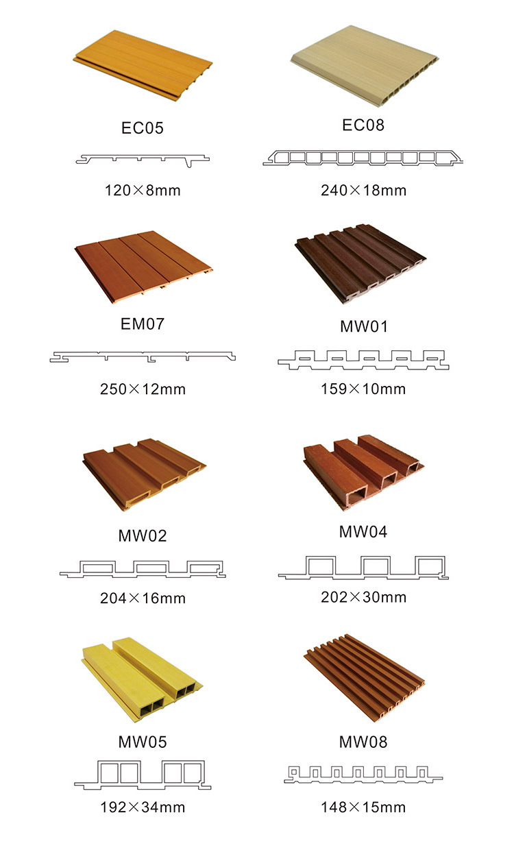 new design wpc material indoor composite wood ceiling panel