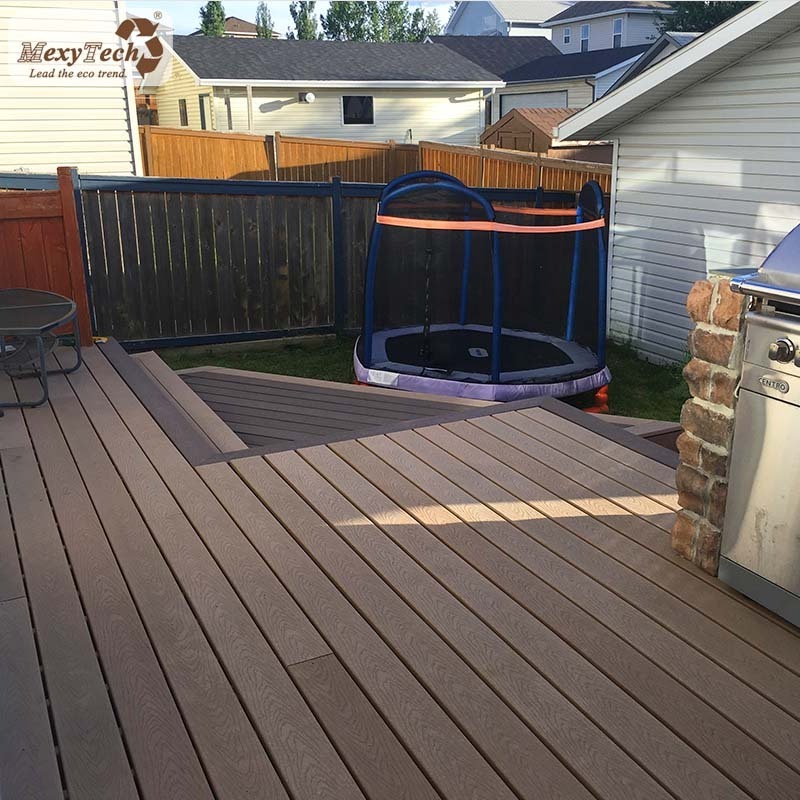 durable and hardwood wpc deck with waterproof outdoor deck flooring