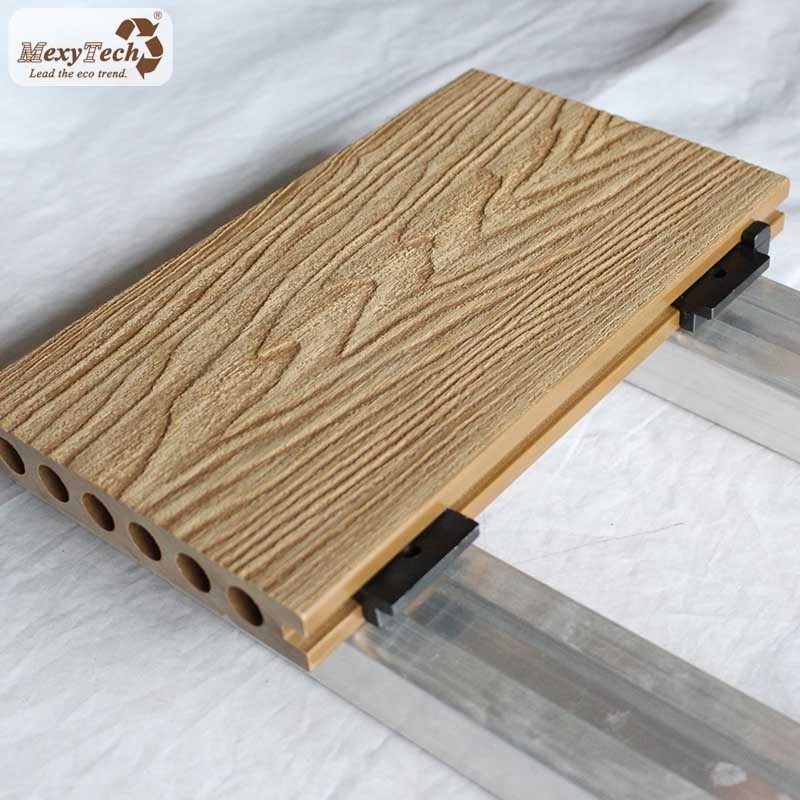 recycled plastic waterproof wood 3d wood-texture outdoor wpc decking for outdoor