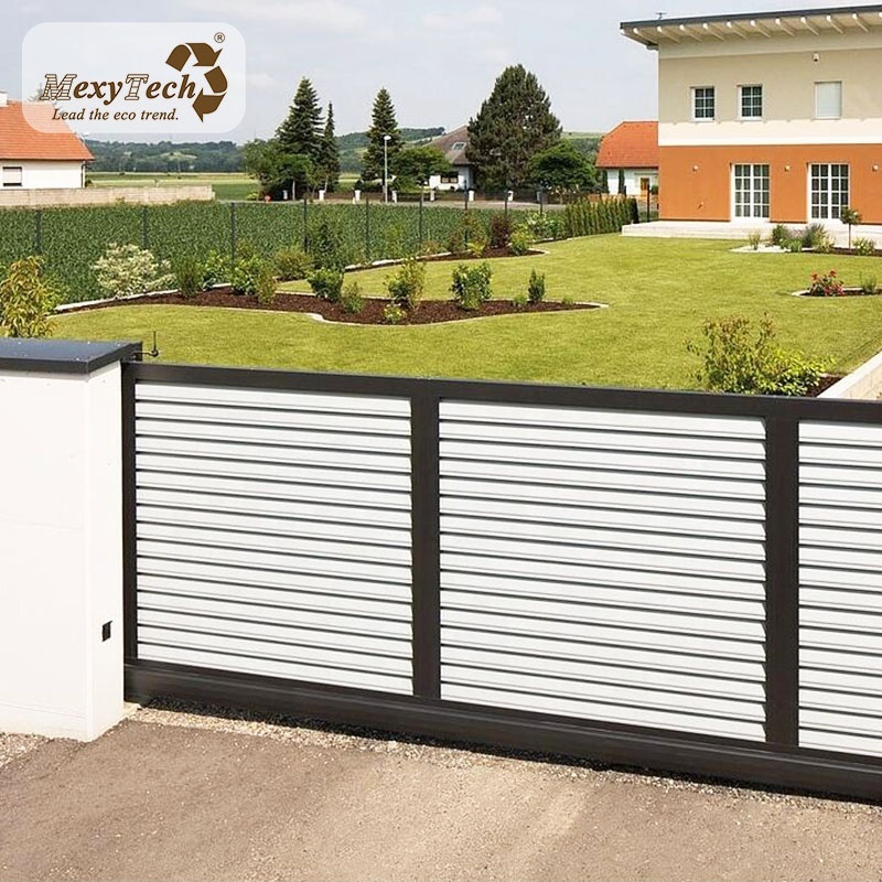 Wood plastic composite wpc fence door entrance garage gate