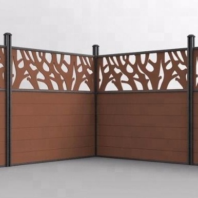 balcony high quality cheap wrought iron wpc fence privacy fence screen