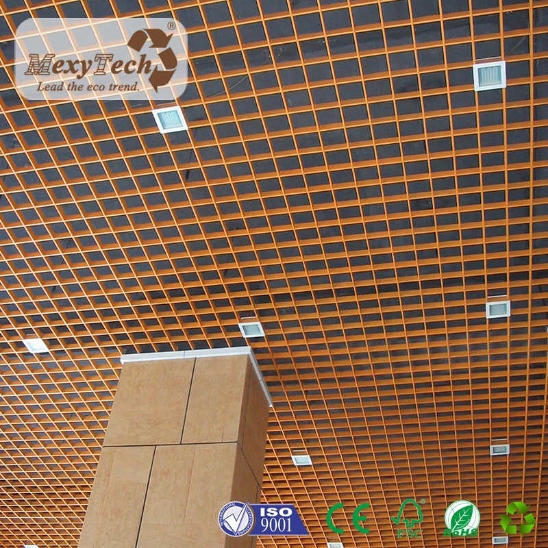 pvc ceiling decorative 3d strip wood office wpc ceiling panel composite