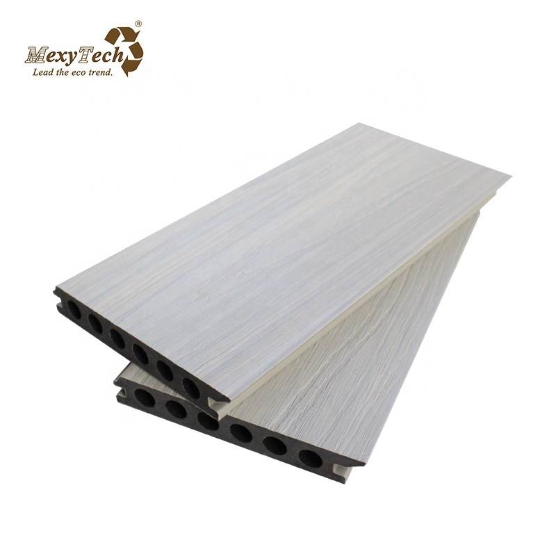 Outdoor WPC decking invisible gap design white Wood Plastic Composite Decking