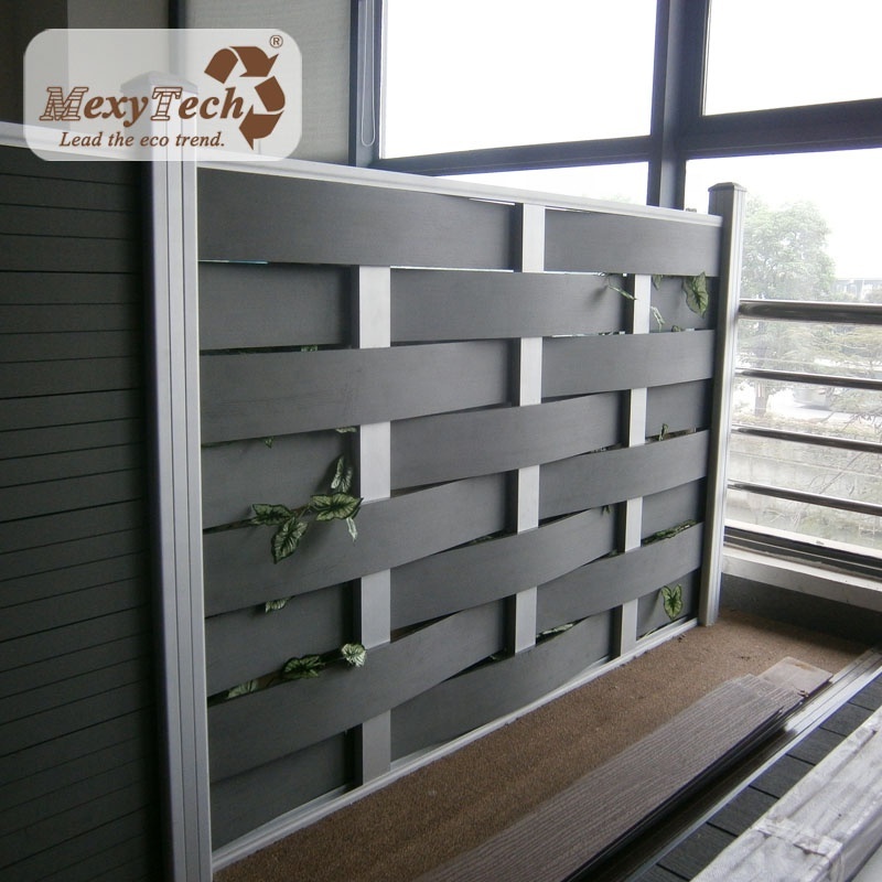 foshan cheap price wpc composite wood palisade woven vinyl fence with garden and terrace used