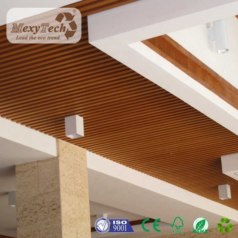 indoor engineered ceiling project wpc ceiling strip false ceiling tiles