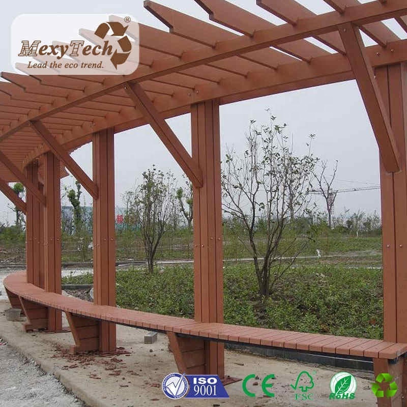 China Supplier Wood plastic Composite Customized Garden Wooden WPC Modern Pergola Gazebos